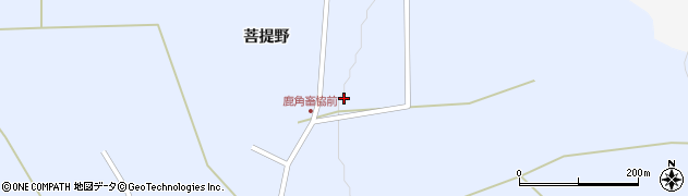 秋田県鹿角市花輪菩提野周辺の地図