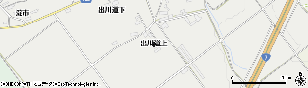 秋田県大館市櫃崎（出川道上）周辺の地図