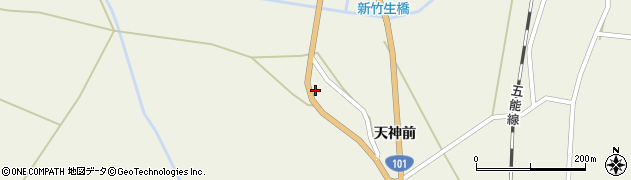 秋田県能代市竹生（土手上下）周辺の地図