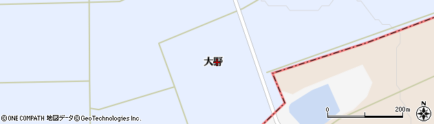 秋田県八峰町（山本郡）峰浜石川（大野）周辺の地図