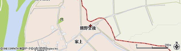 秋田県北秋田市綴子（東向黒沢）周辺の地図