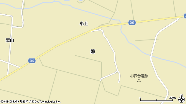 〒016-0017 秋田県能代市磐の地図