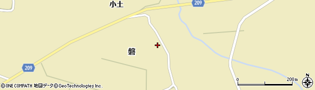 秋田県能代市磐銭ケ台周辺の地図