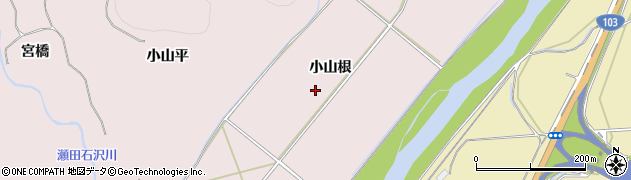 秋田県鹿角市十和田瀬田石（小山根）周辺の地図