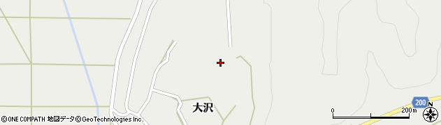 秋田県藤里町（山本郡）大沢（館の下）周辺の地図