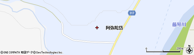 秋田県藤里町（山本郡）粕毛（薄井沢）周辺の地図