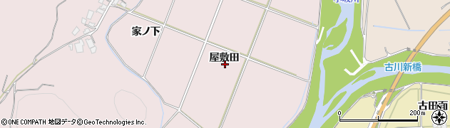 秋田県鹿角市十和田瀬田石（屋敷田）周辺の地図