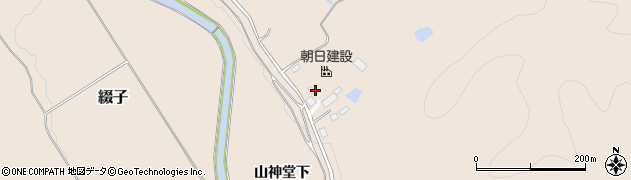 秋田県北秋田市綴子（山神堂下）周辺の地図