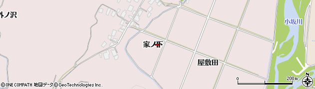 秋田県鹿角市十和田瀬田石（家ノ下）周辺の地図