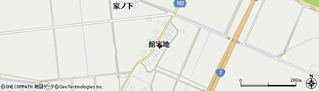 秋田県大館市櫃崎館宅地周辺の地図