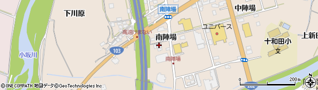 秋田県鹿角市十和田毛馬内（南陣場）周辺の地図