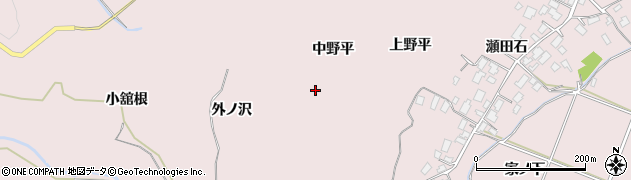 秋田県鹿角市十和田瀬田石（中野平）周辺の地図