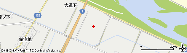 秋田県大館市櫃崎（大道下）周辺の地図