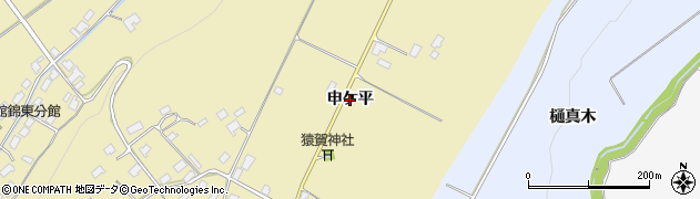 秋田県鹿角市十和田錦木（申ケ平）周辺の地図