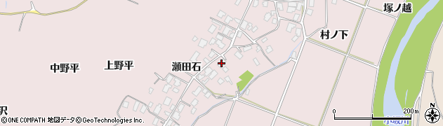 秋田県鹿角市十和田瀬田石（瀬田石）周辺の地図