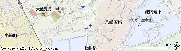 秋田県大館市七曲岱周辺の地図
