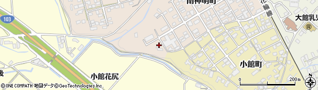 秋田県大館市南神明町17周辺の地図