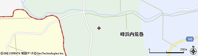 秋田県八峰町（山本郡）峰浜内荒巻周辺の地図