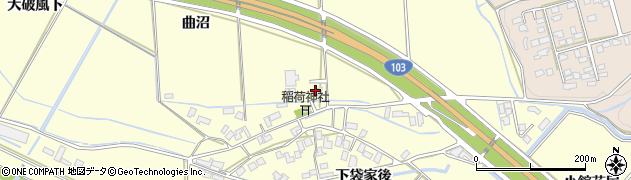 秋田県大館市根下戸（曲沼）周辺の地図