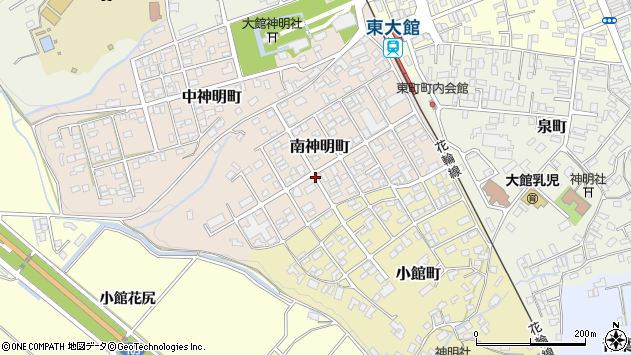 〒017-0868 秋田県大館市南神明町の地図