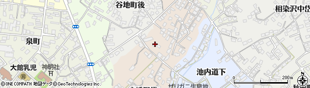 秋田県大館市八幡沢岱36周辺の地図