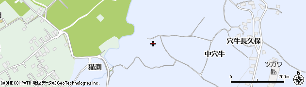 岩手県二戸市石切所（中穴牛）周辺の地図