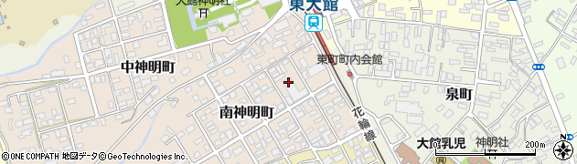 秋田県大館市南神明町6周辺の地図