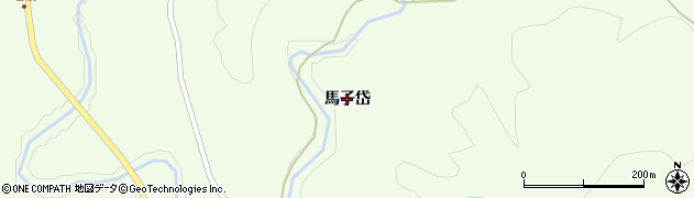 秋田県能代市二ツ井町梅内（馬子岱）周辺の地図