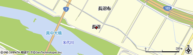 秋田県大館市根下戸長沼周辺の地図