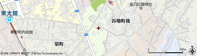 秋田県大館市一心院南周辺の地図