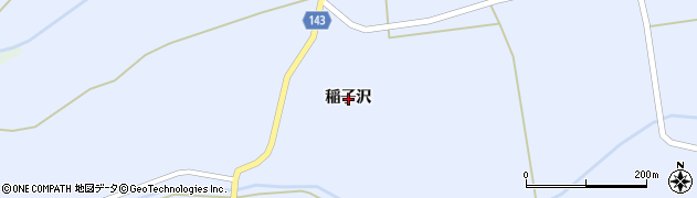 秋田県山本郡八峰町峰浜石川稲子沢周辺の地図