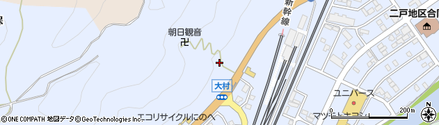 朝日観音堂周辺の地図