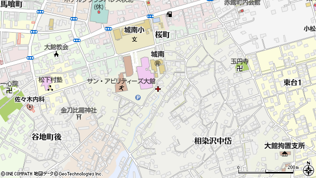〒017-0822 秋田県大館市桜町南の地図