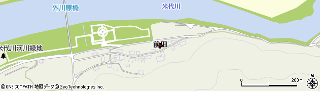 秋田県大館市外川原（前田）周辺の地図