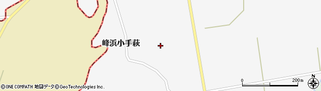 秋田県山本郡八峰町峰浜小手萩周辺の地図