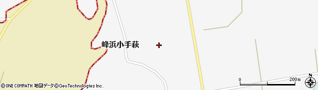 秋田県八峰町（山本郡）峰浜小手萩（萩ノ城）周辺の地図