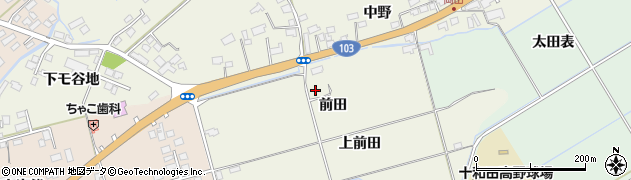 秋田県鹿角市十和田岡田（前田）周辺の地図