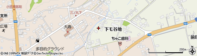 秋田県鹿角市十和田岡田（下モ谷地）周辺の地図