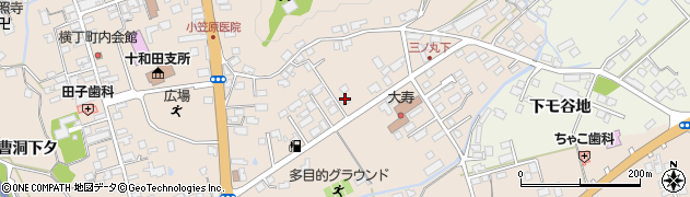 秋田県鹿角市十和田毛馬内（押出）周辺の地図