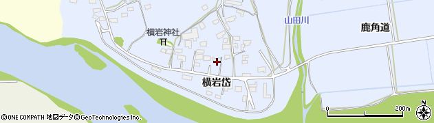 秋田県大館市川口（横岩岱）周辺の地図