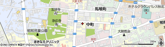 秋田県大館市大町37周辺の地図
