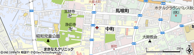 秋田県大館市大町33周辺の地図
