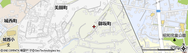 秋田県大館市御坂町周辺の地図