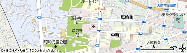 秋田県大館市大町69周辺の地図