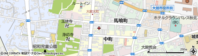 秋田県大館市大町26周辺の地図