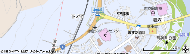 岩手県二戸市石切所中道周辺の地図