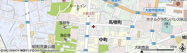 秋田県大館市大町24周辺の地図