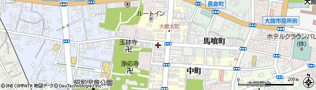 秋田県大館市大町78周辺の地図