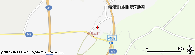 侍浜郵便局周辺の地図