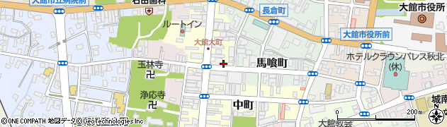 秋田県大館市大町20周辺の地図